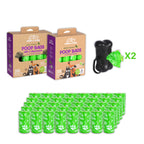 Zeek & Zoey Eco-Friendly  Poop Bags With 2 Dispensers