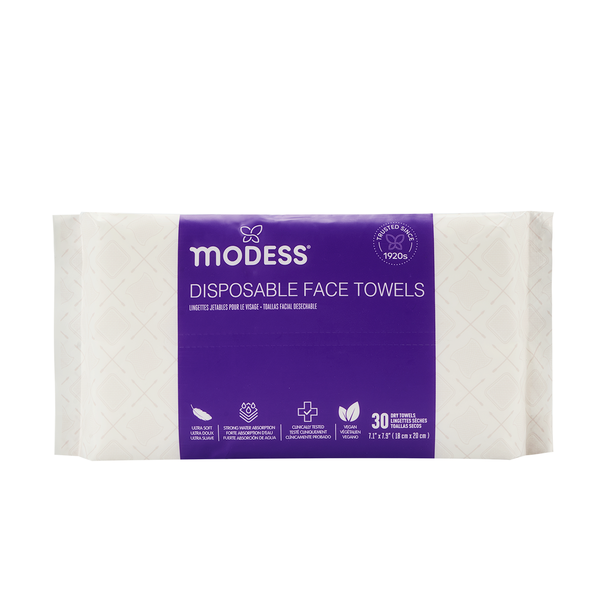 Modess Disposable Face Towels 30ct