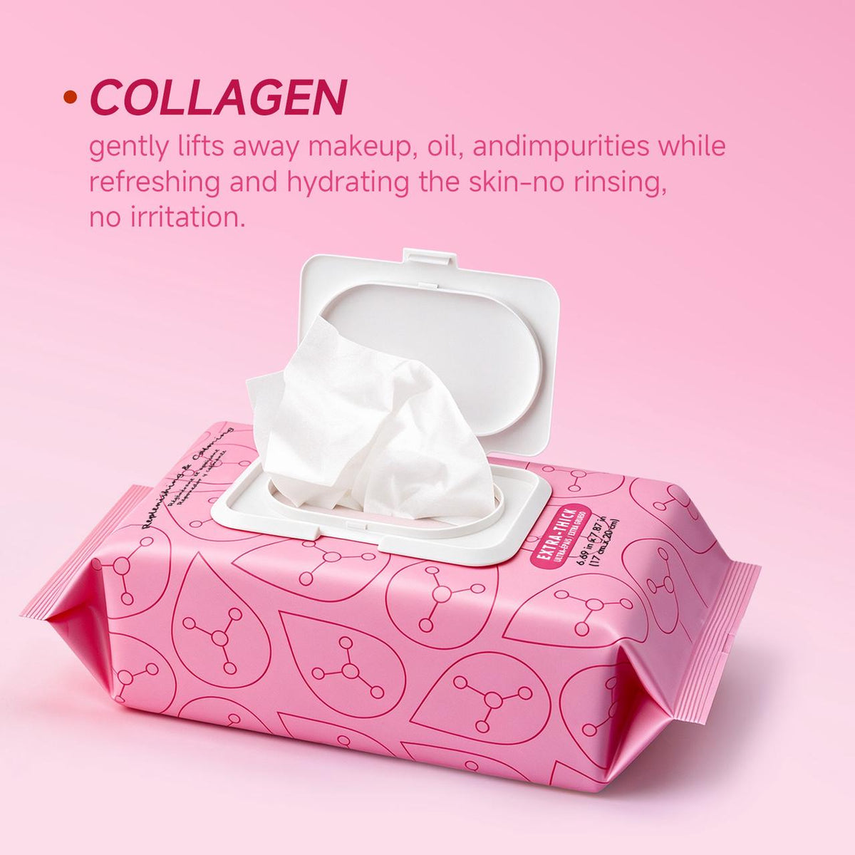 Spa Fusion Collagen Make up Remover Cleansing Wipes 60ct
