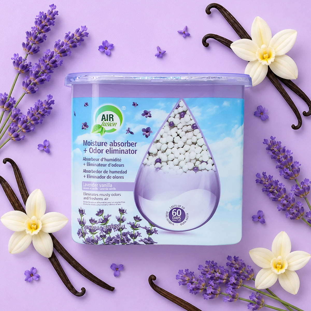 Air Fusion Lavender Vanilla Moisture Absorber & Odor Eliminator 14oz