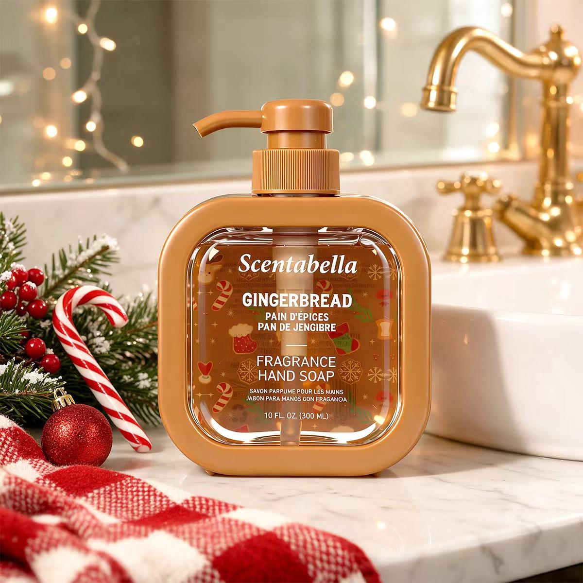 Scentabella Christmas Scente Hand Soap, 10 fl oz (300 mL) – Holiday Collection