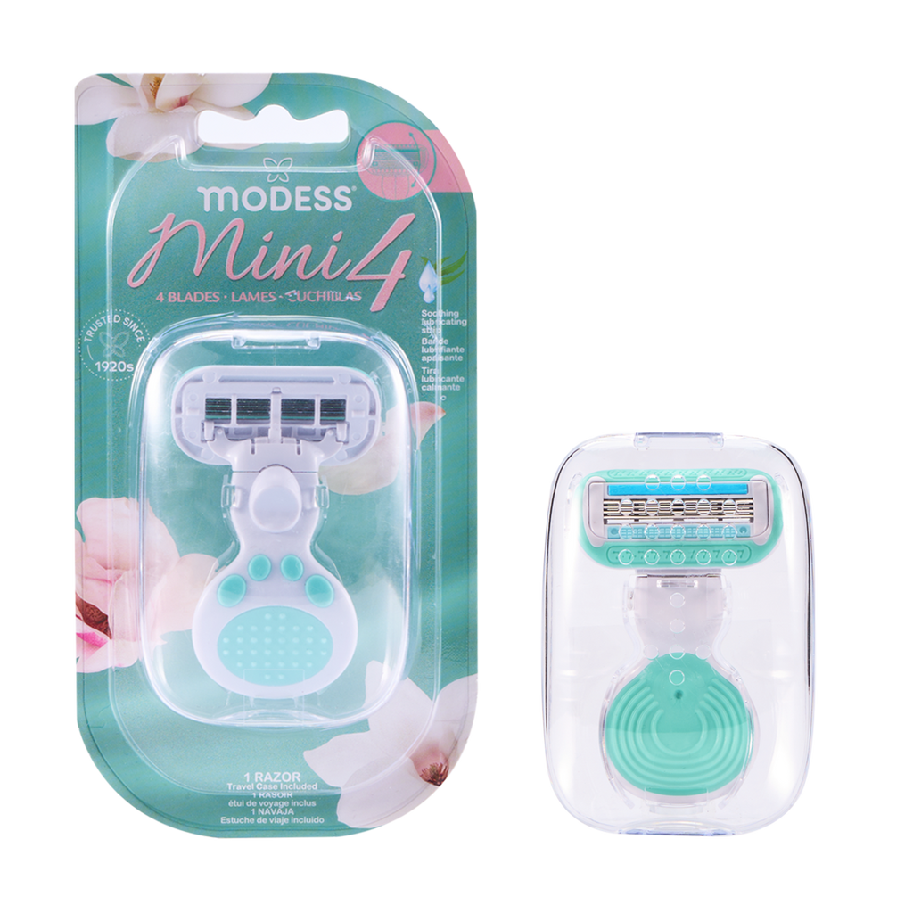 Modess Mini 4 Women's Travel Razor with Protective Case