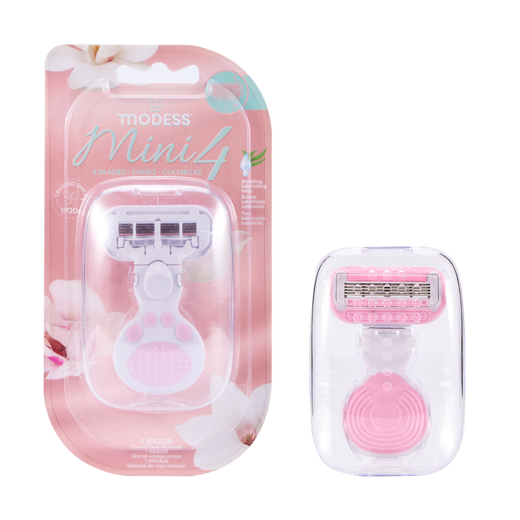 Modess Mini 4 Women's Travel Razor with Protective Case