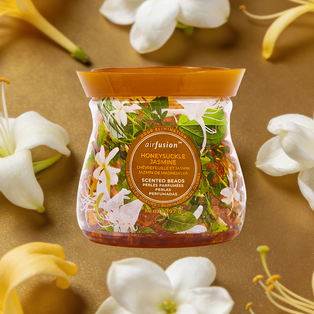 Air Fusion Honeysuckle Jasmine Crystal Scented Beads Air Freshener 14 oz