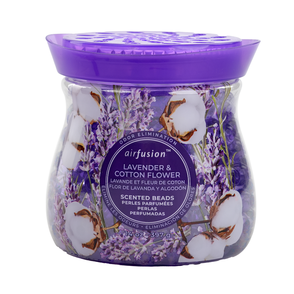 Air Fusion Lavender & Cotton Flower Crystal Scented Beads Air Freshener 14 oz