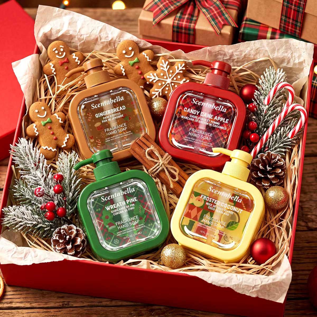 Scentabella Christmas Scente Hand Soap, 10 fl oz (300 mL) – Holiday Collection