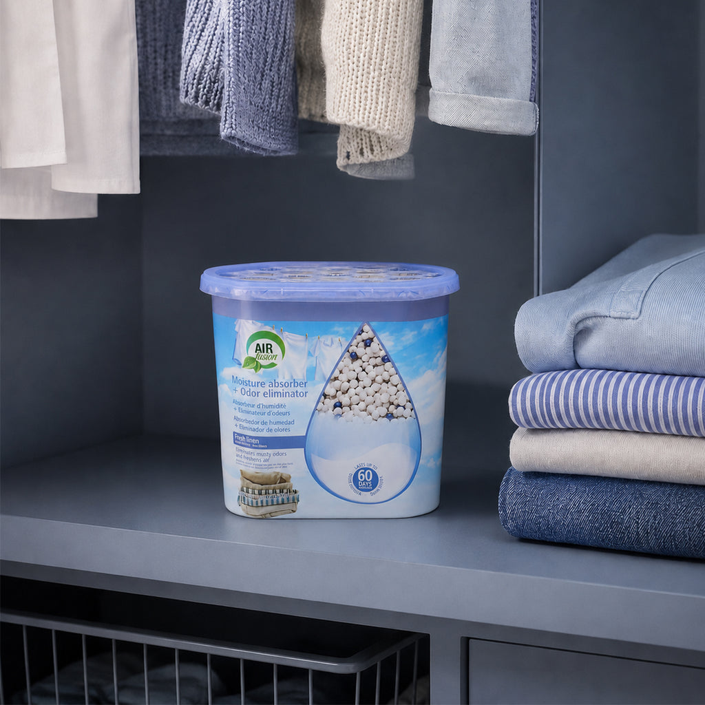 Air Fusion Fresh Linen Moisture Absorber & Odor Eliminator 14oz