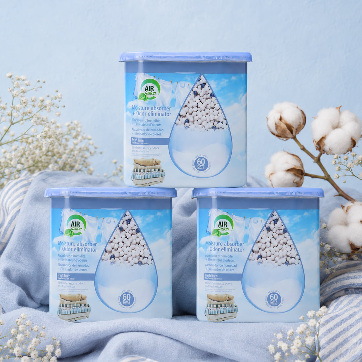 Air Fusion Fresh Linen Moisture Absorber & Odor Eliminator 14oz
