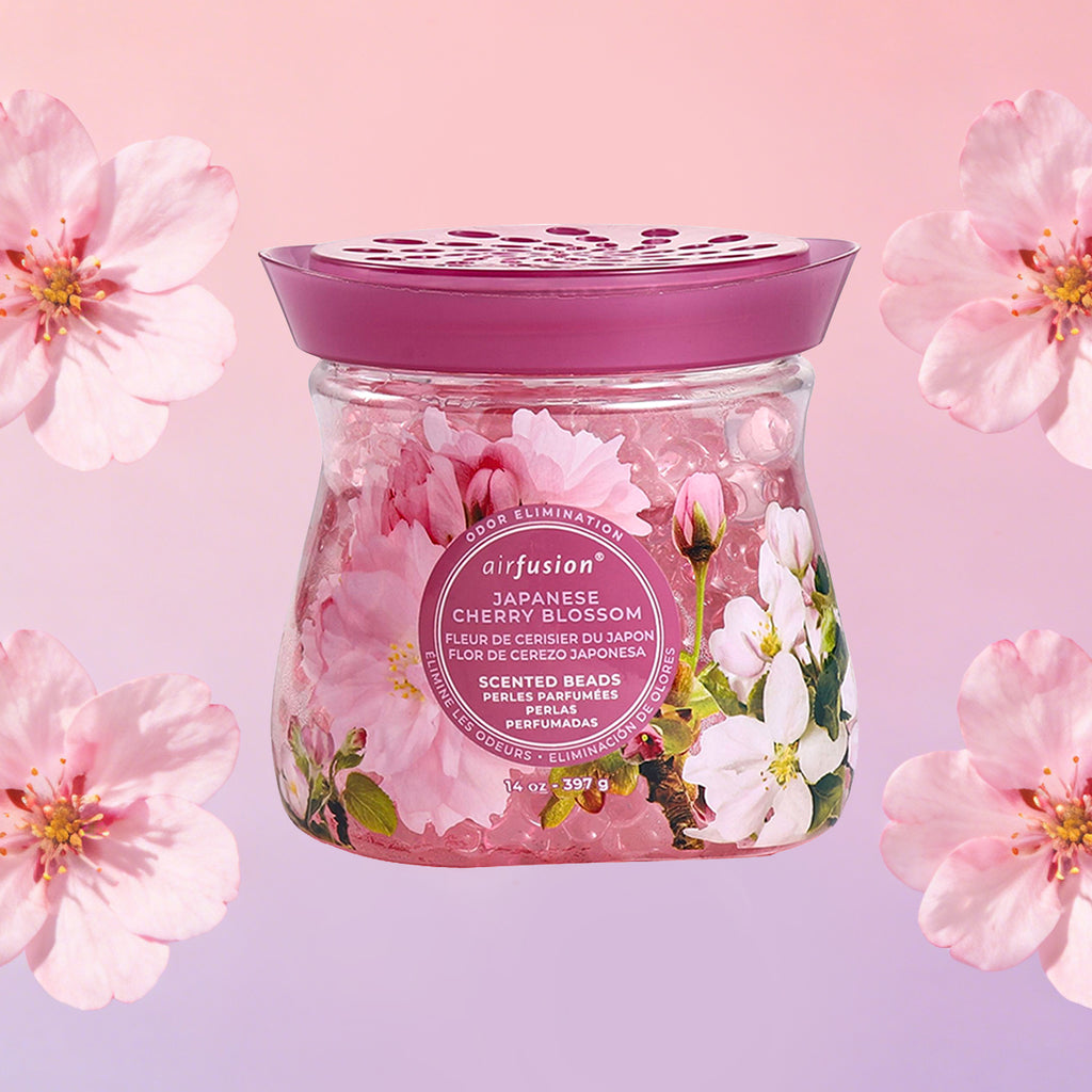 Air Fusion Japanese Cherry Blossom Crystal Scented Beads Air Freshener 14 oz