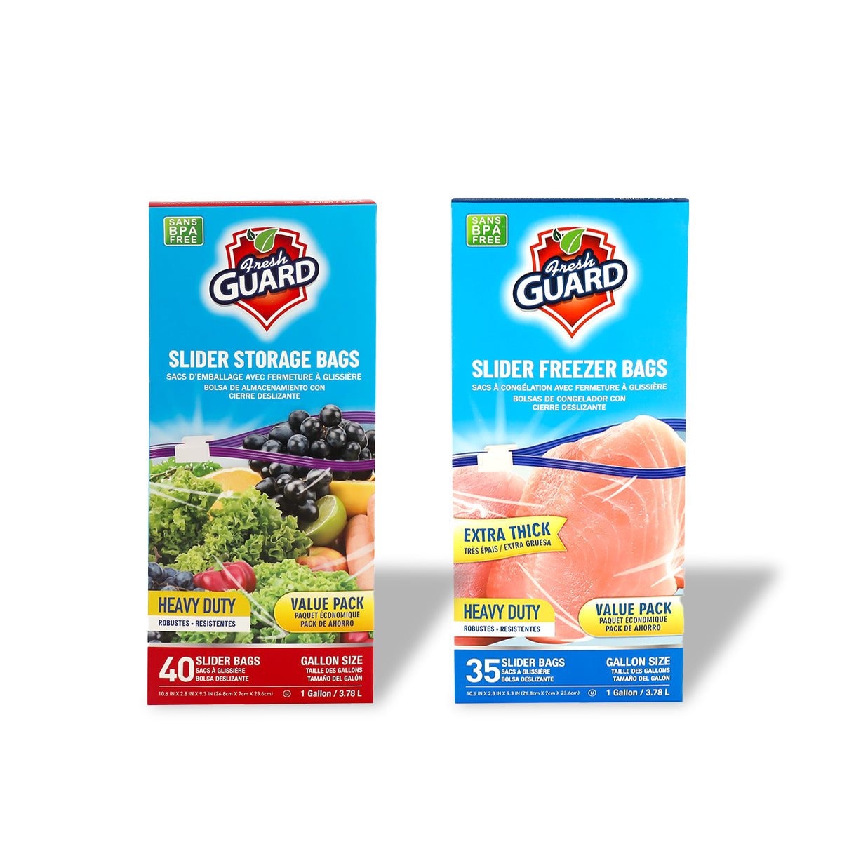 Fresh Guard Gallon Size Slider Bags 75 CT Bundle