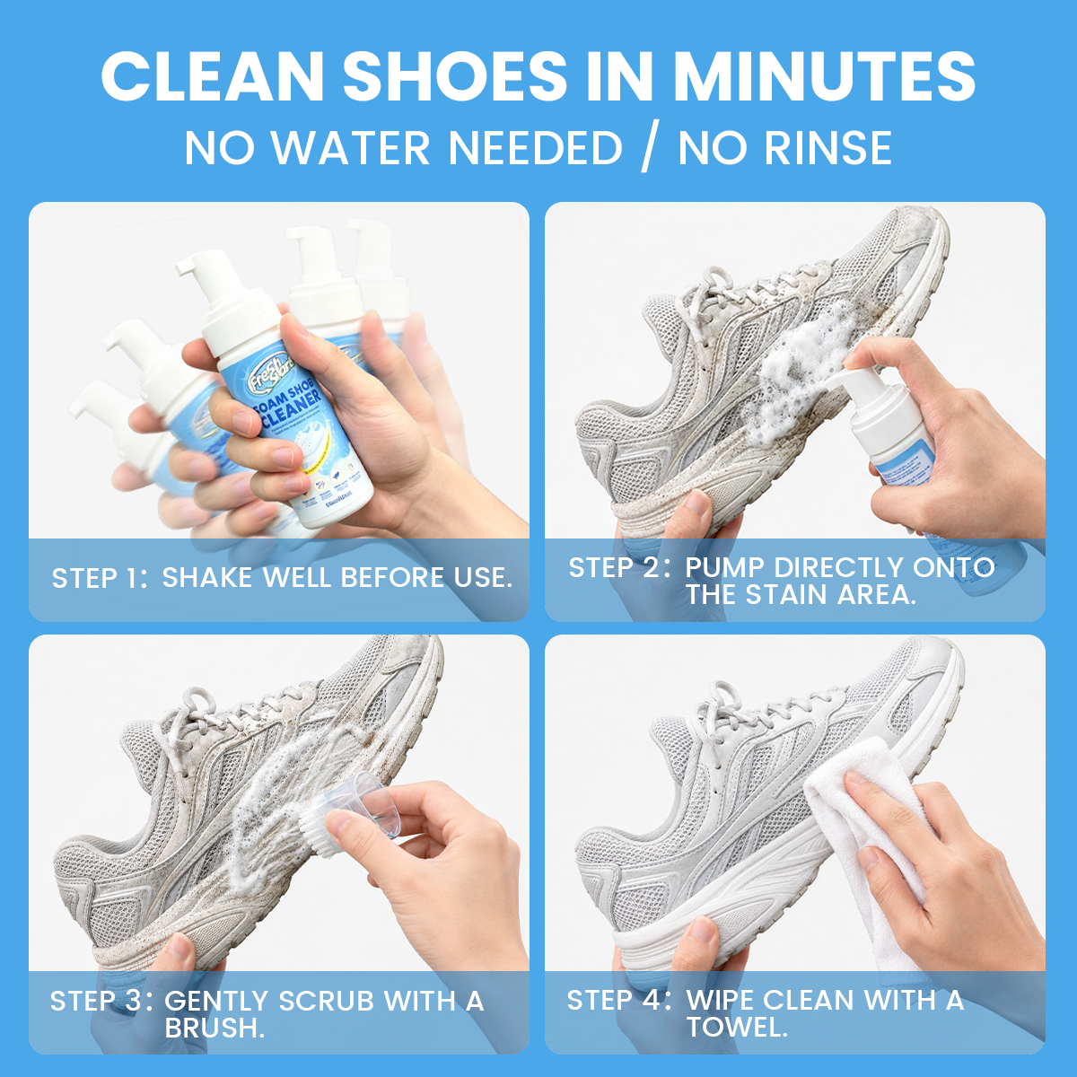 Fresh Start Foam Shoe Cleaner 5 oz