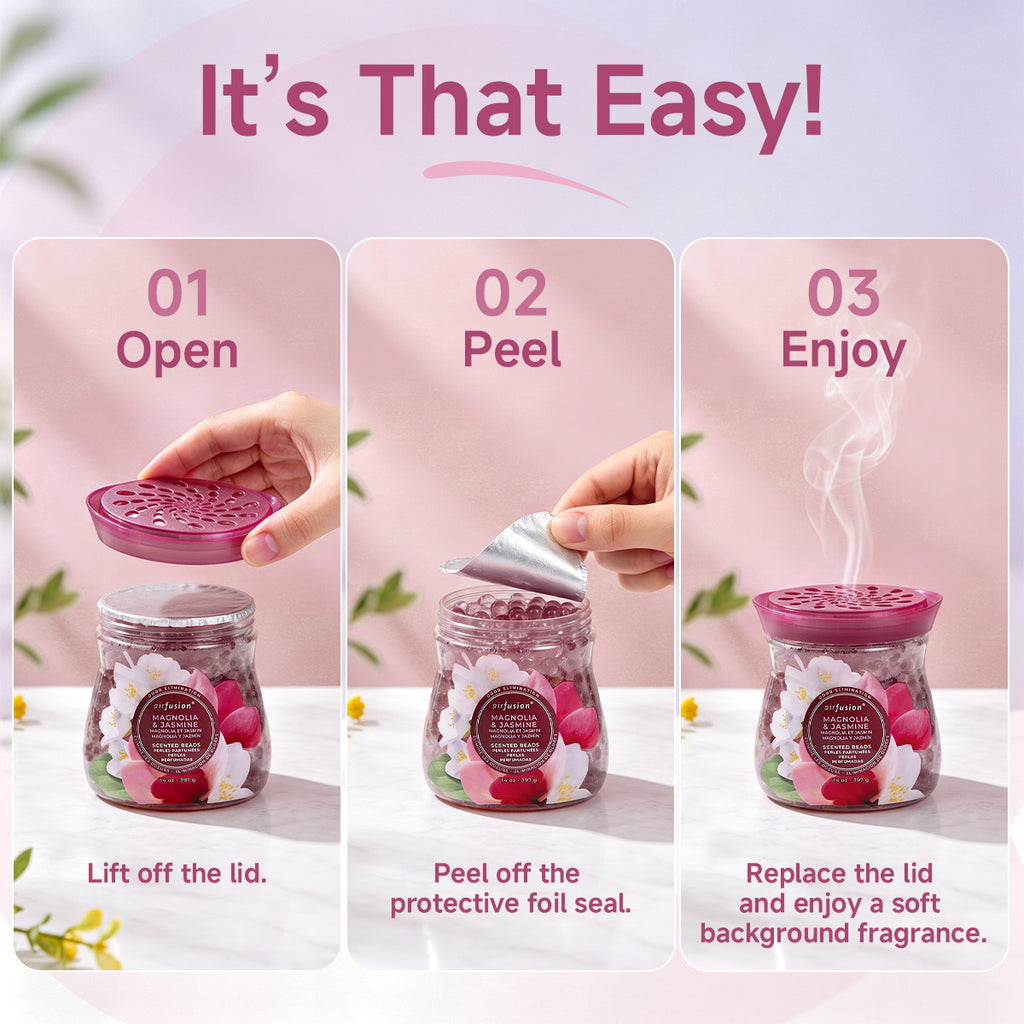 Air Fusion Magnolia & Jasmine Crystal Scented Beads Air Freshener 14 oz