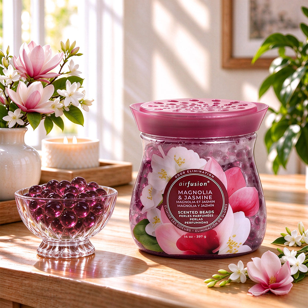 Air Fusion Magnolia & Jasmine Crystal Scented Beads Air Freshener 14 oz