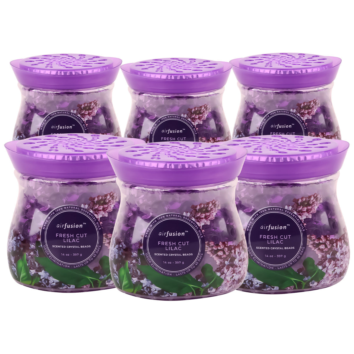 Air Fusion Fresh Cut Lilac Crystal Scented Beads Air Freshener 14 oz