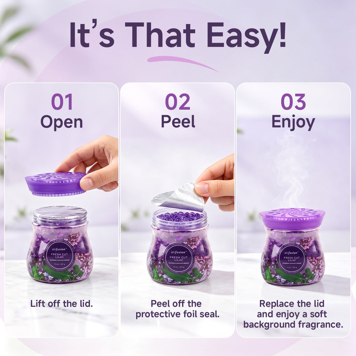 Air Fusion Fresh Cut Lilac Crystal Scented Beads Air Freshener 14 oz