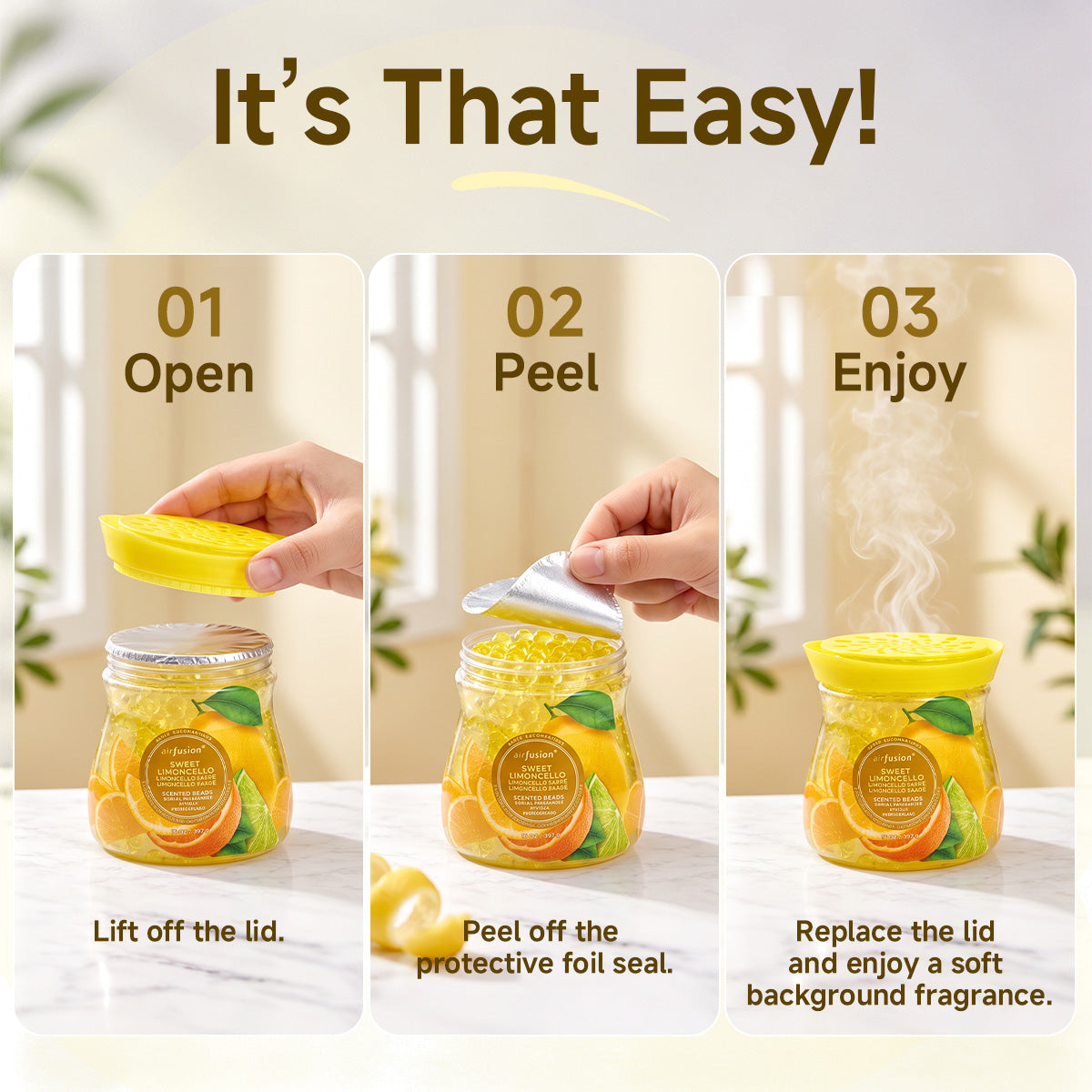Air Fusion Sweet Limoncello Crystal Scented Beads Air Freshener 14 oz