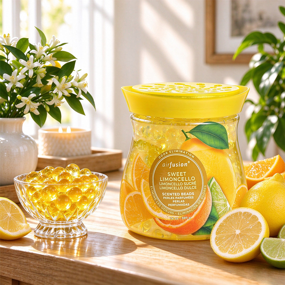 Air Fusion Sweet Limoncello Crystal Scented Beads Air Freshener 14 oz