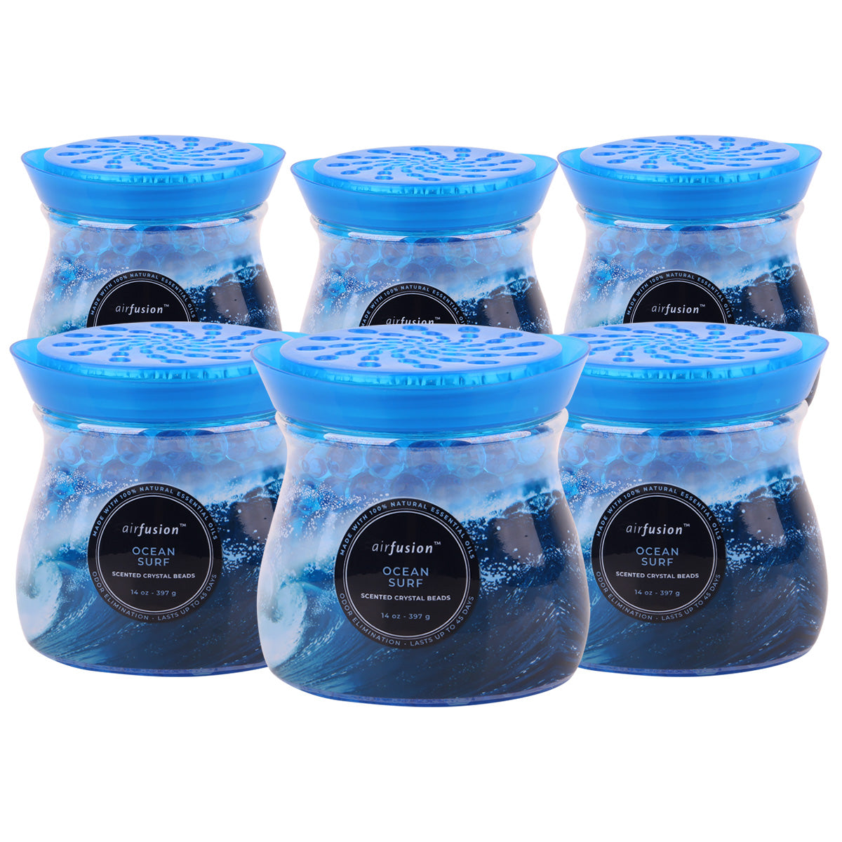 Air Fusion Ocean Surf Crystal Scented Beads Air Freshener 14 oz