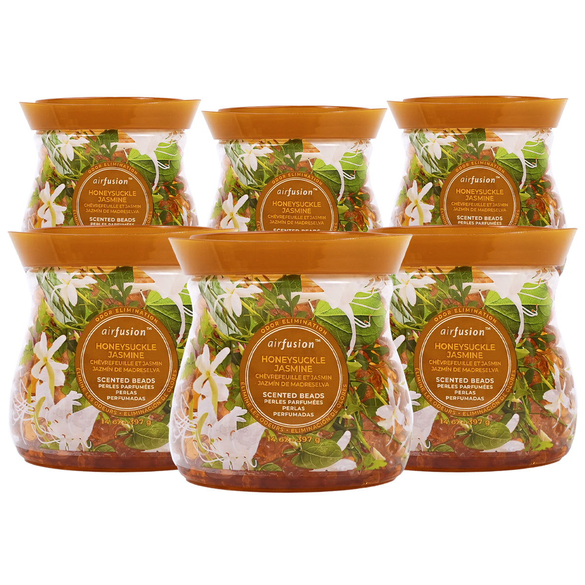 Air Fusion Honeysuckle Jasmine Crystal Scented Beads Air Freshener 14 oz