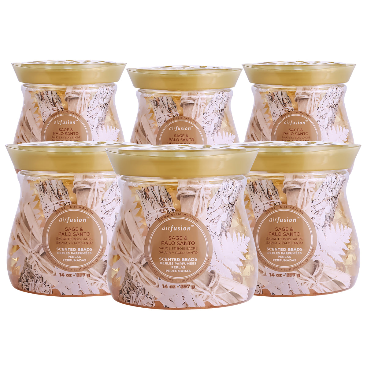 Air Fusion Sage & Palo Santo Crystal Scented Beads Air Freshener 14 oz