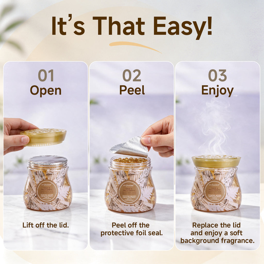 Air Fusion Sage & Palo Santo Crystal Scented Beads Air Freshener 14 oz