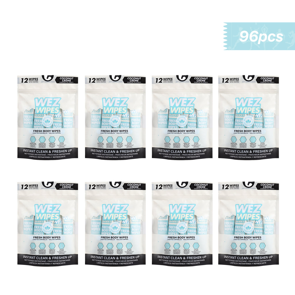 WEZ Coconut Crème Body Wipes -12 Ct