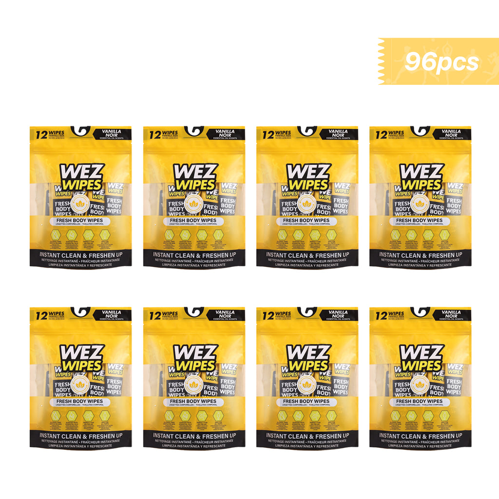WEZ Vanilla Noir Body Wipes -12 Ct