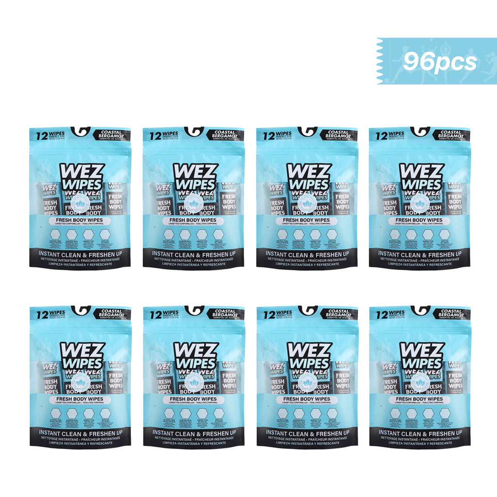 WEZ Coastal Bergamot Body Wipes -12 Ct