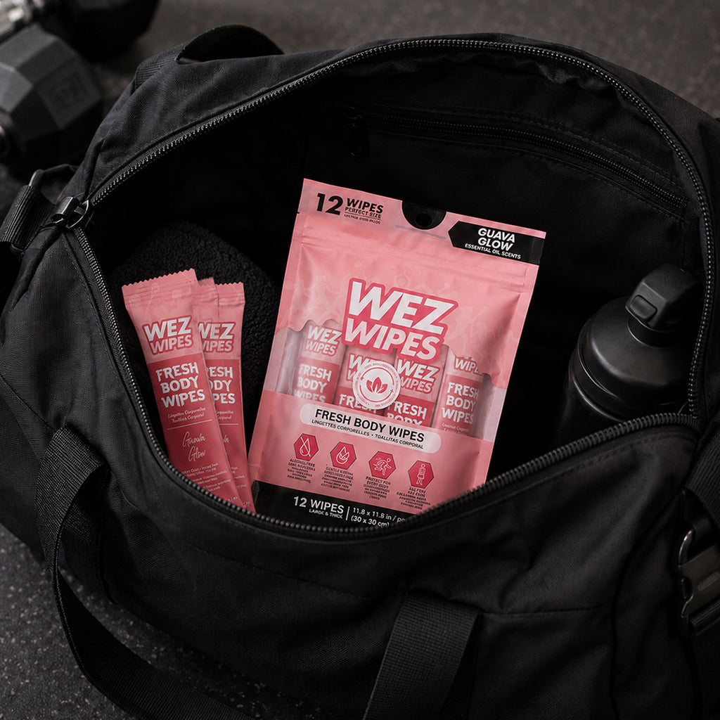 WEZ Guava Glow Body Wipes -12 Ct