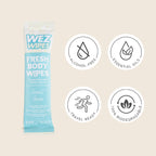 WEZ Coconut Crème Body Wipes -12 Ct