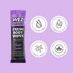 WEZ Midnight Lavender Body Wipes -12 Ct
