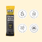 WEZ Vanilla Noir Body Wipes -12 Ct