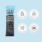WEZ Coastal Bergamot Body Wipes -12 Ct