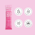 WEZ Dragonfruit Hibiscus Body Wipes -12 Ct