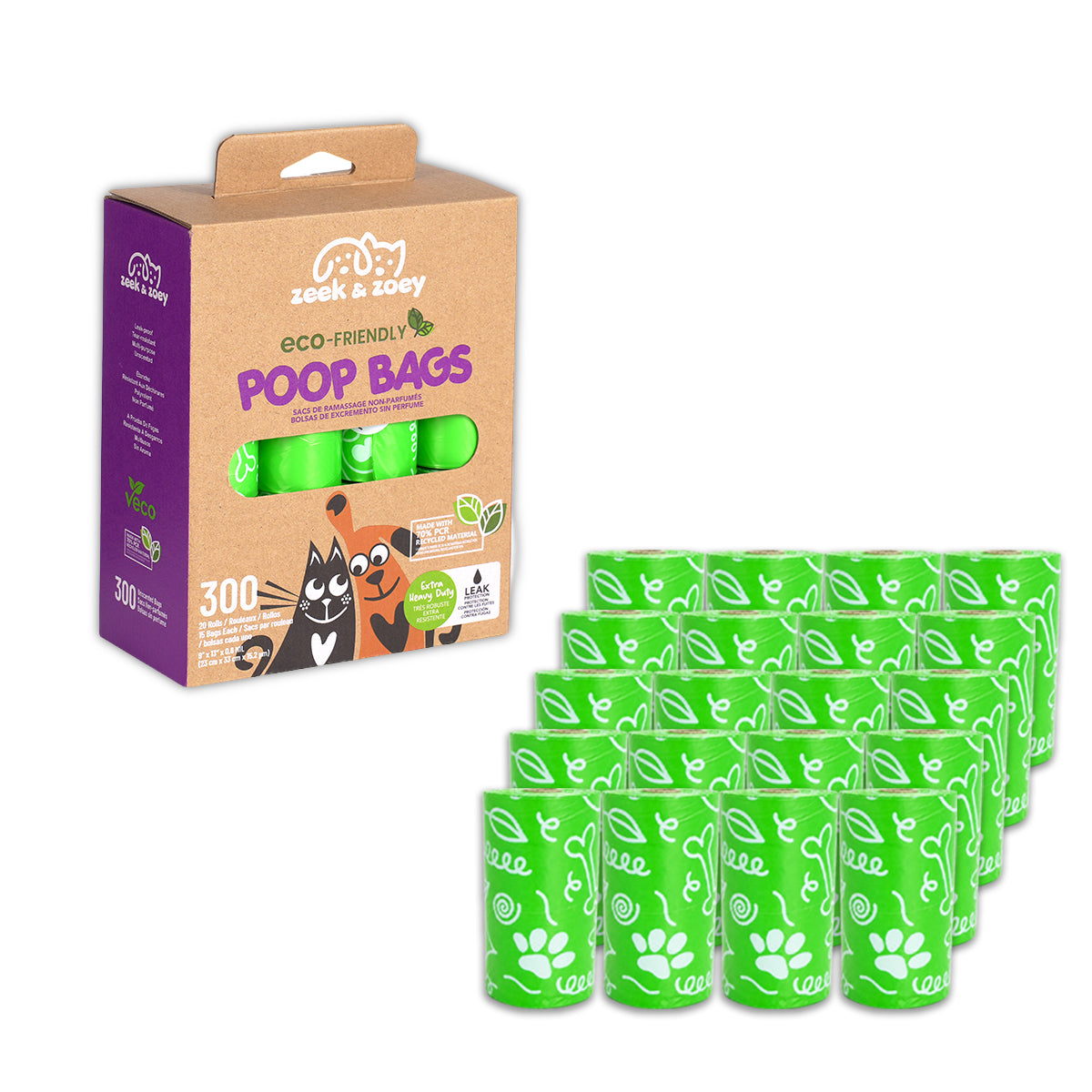 Zeek & Zoey Eco-Friendly  Poop Bags