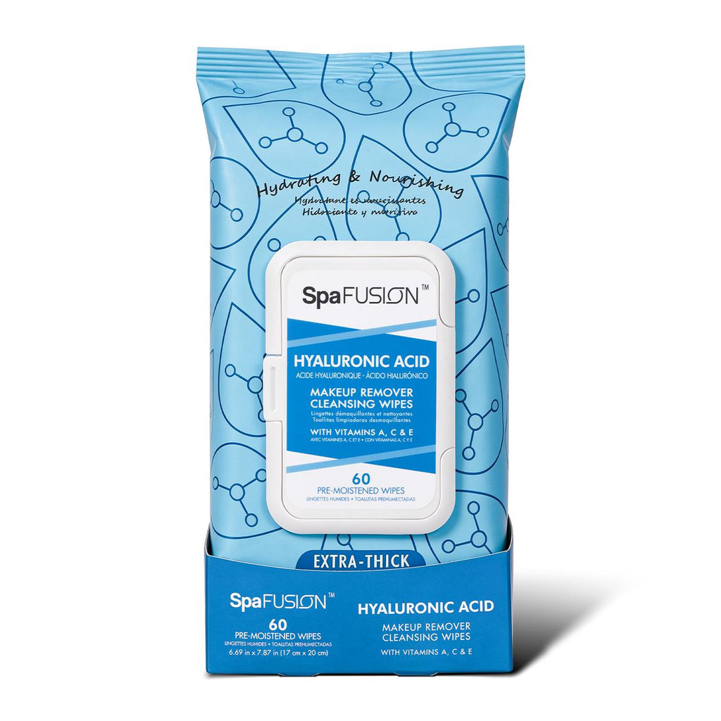 Spa Fusion Hyaluronic Acid Make up Remover Cleansing Wipes 60ct