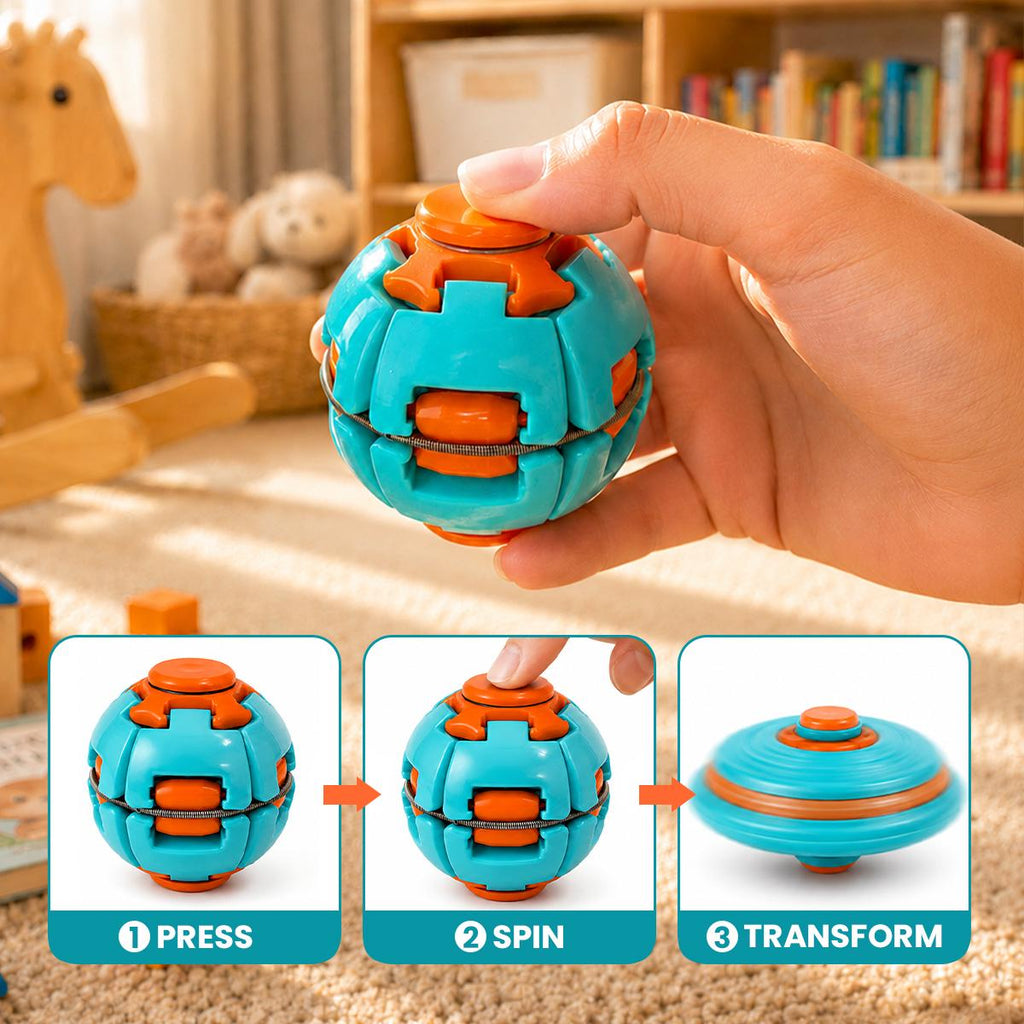 KRAZY Press & Spin Fidget Spinner Ball