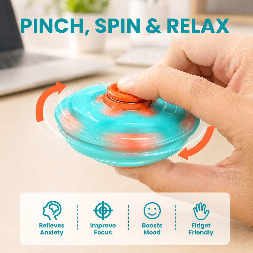 KRAZY Press & Spin Fidget Spinner Ball